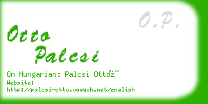 otto palcsi business card